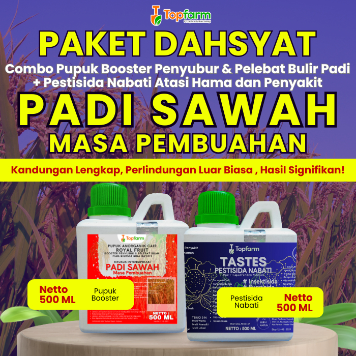 Pupuk Topfarm / Pupuk Pelebat Buah Untuk Padi / Obat Hama Dan Pelebat Buah Padi / Pupuk Pelebat Buah