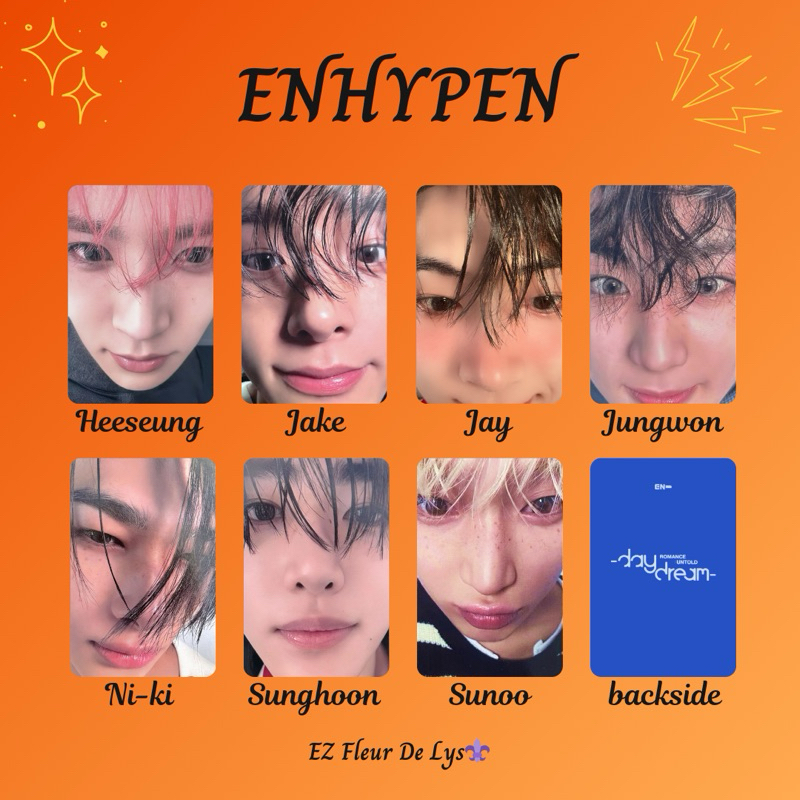photocard replika pc unofficial En- Enhypen ROMANCE UNTOLD DayDream HEESEUNG JAKE JAY JUNGWON NI-KI 