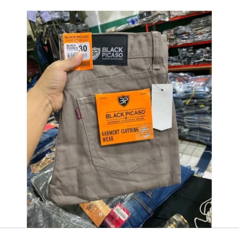Celana katun panjang standar pria / celana cinos panjang reguler cowok / celana katun pria