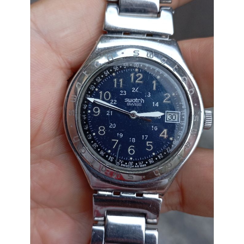 jam tangan swatch automatic military second bekas original