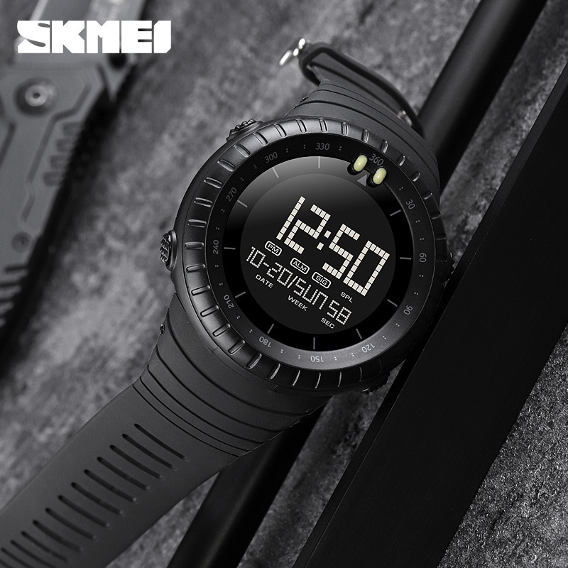Jam Tangan Pria Original Skmei 1992 Digital Core Straph Rubber D50mm
