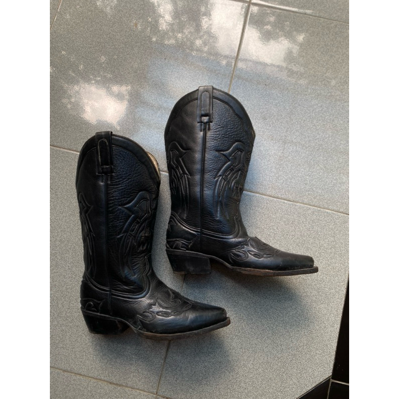 Cowboy Boots Second/ Koboi Bots Second/ Sepatu western boots second/ Sepatu Jenggel Boots kulit asli