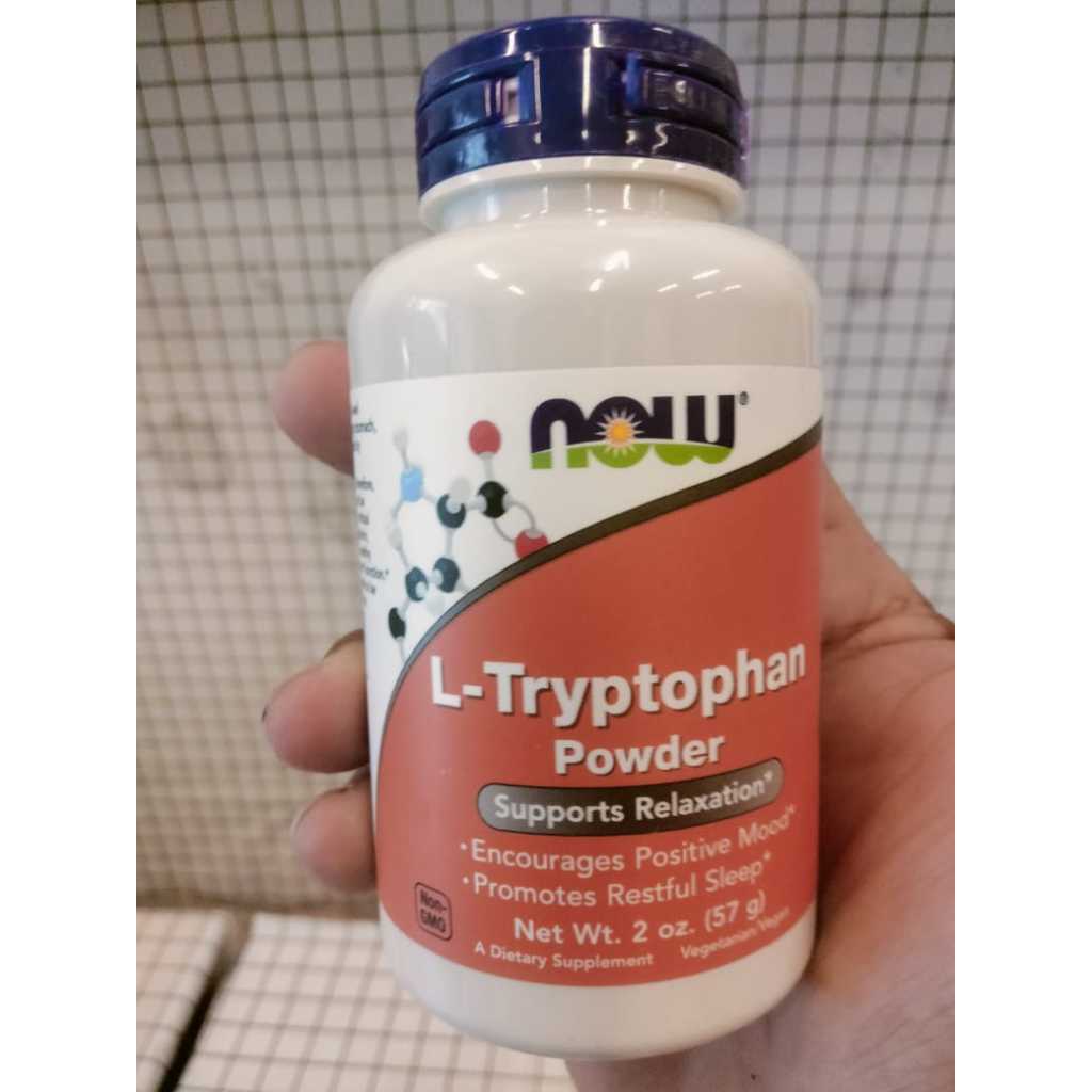 Now Foods L-Tryptophan Powder Tryptophan 57 Gram Bubuk Positive Mood Restful Sleep