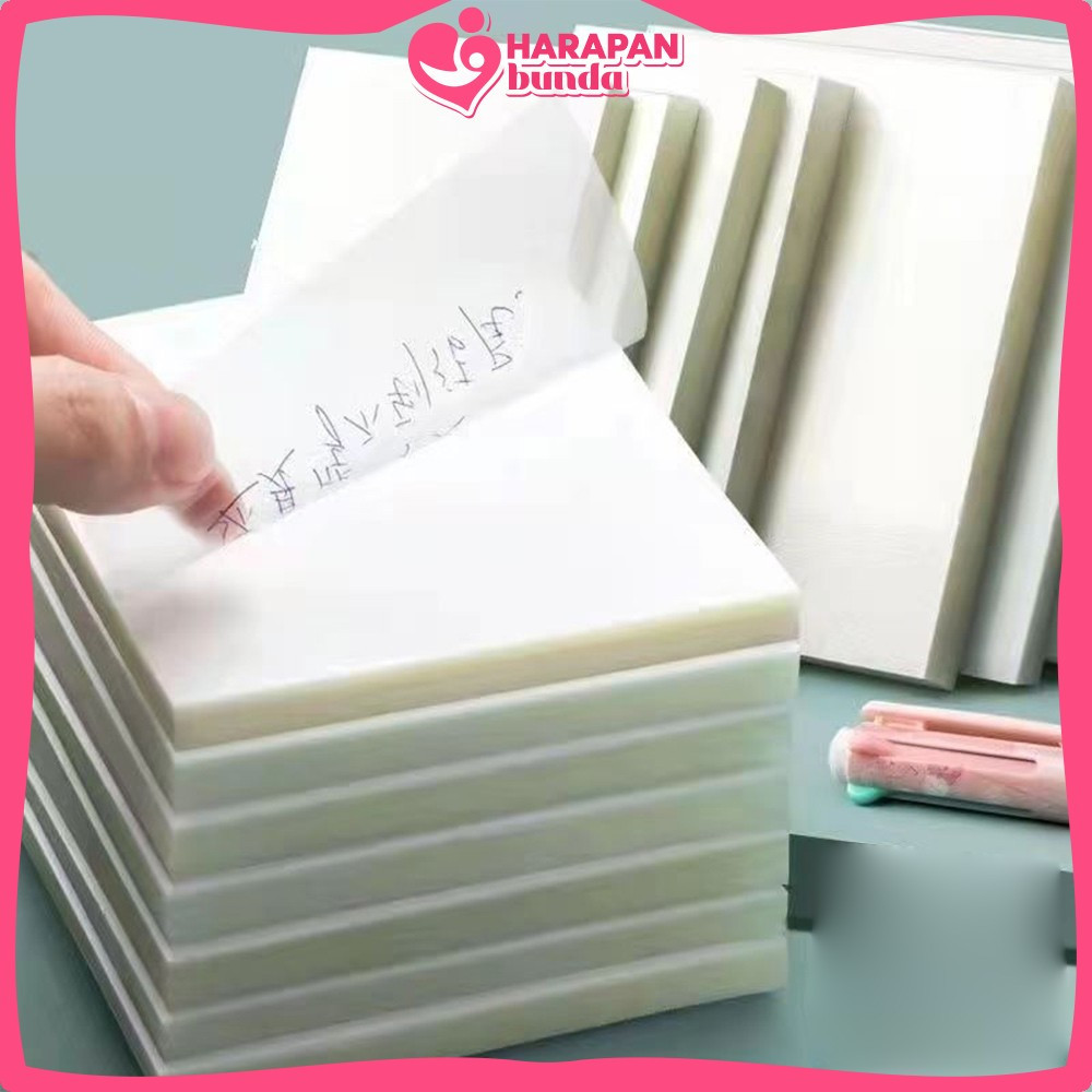 

Kertas Memo Transparan Isi 50 Lembar Waterproof Untuk Kantor Sekolah / Sticky Note Tempel Tahan Air / Label Stickers Catatan Bening Harapan Bunda A87