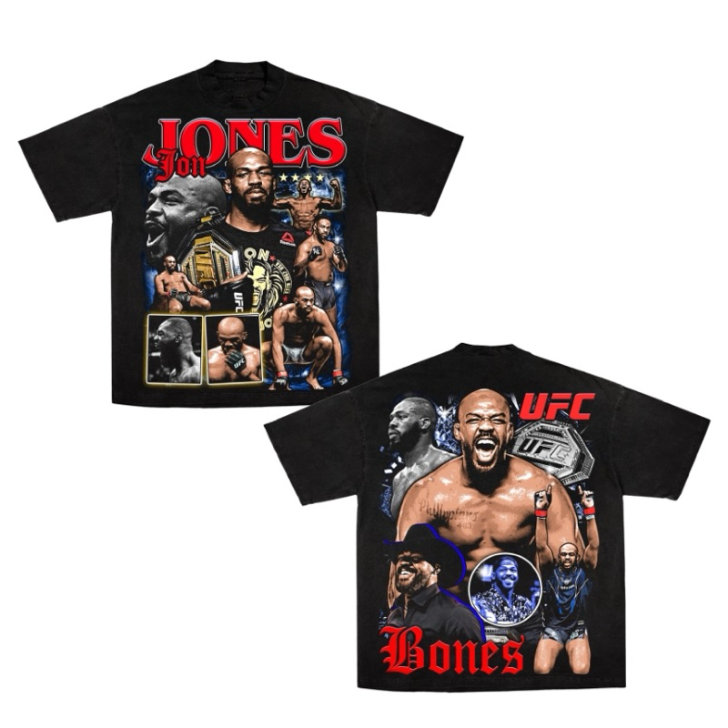 KAOS BAJU OVERSIZED UFC JON JONES HITAM PREMIUM ORIGINAL