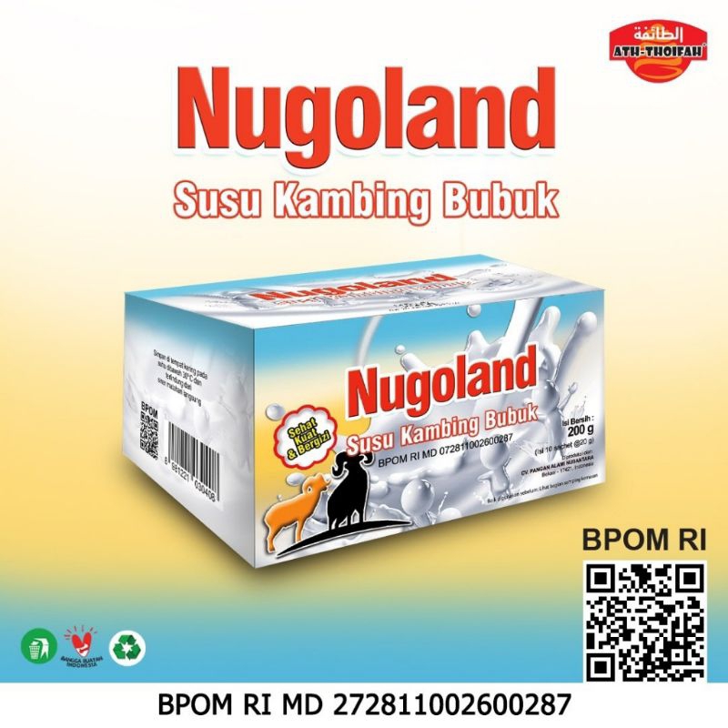 

Nugoland Susu Kambing Atasi Asma Benge, TBC, Bronkitis & Kurus Kering 200gr