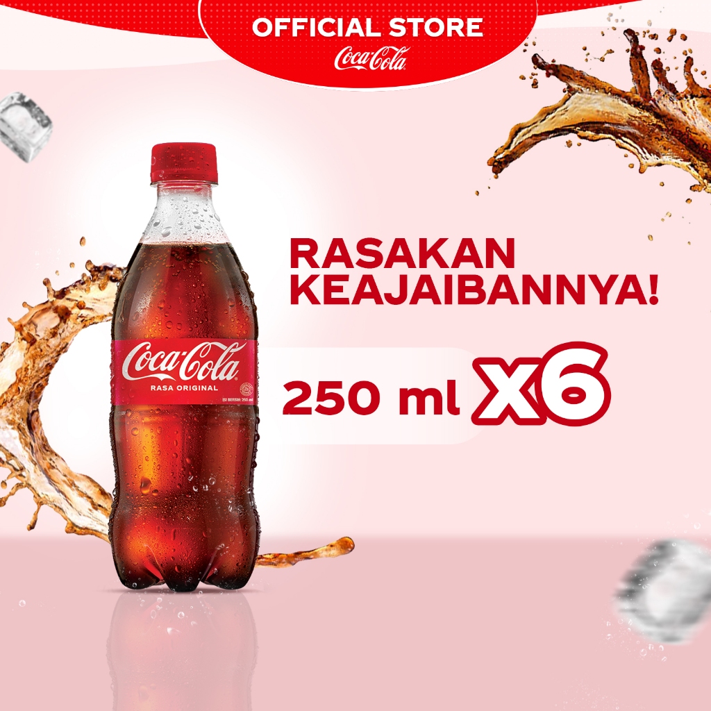 

Coca-Cola Original - Minuman Soda Rasa Kola - Botol 250ml - x6 Pcs