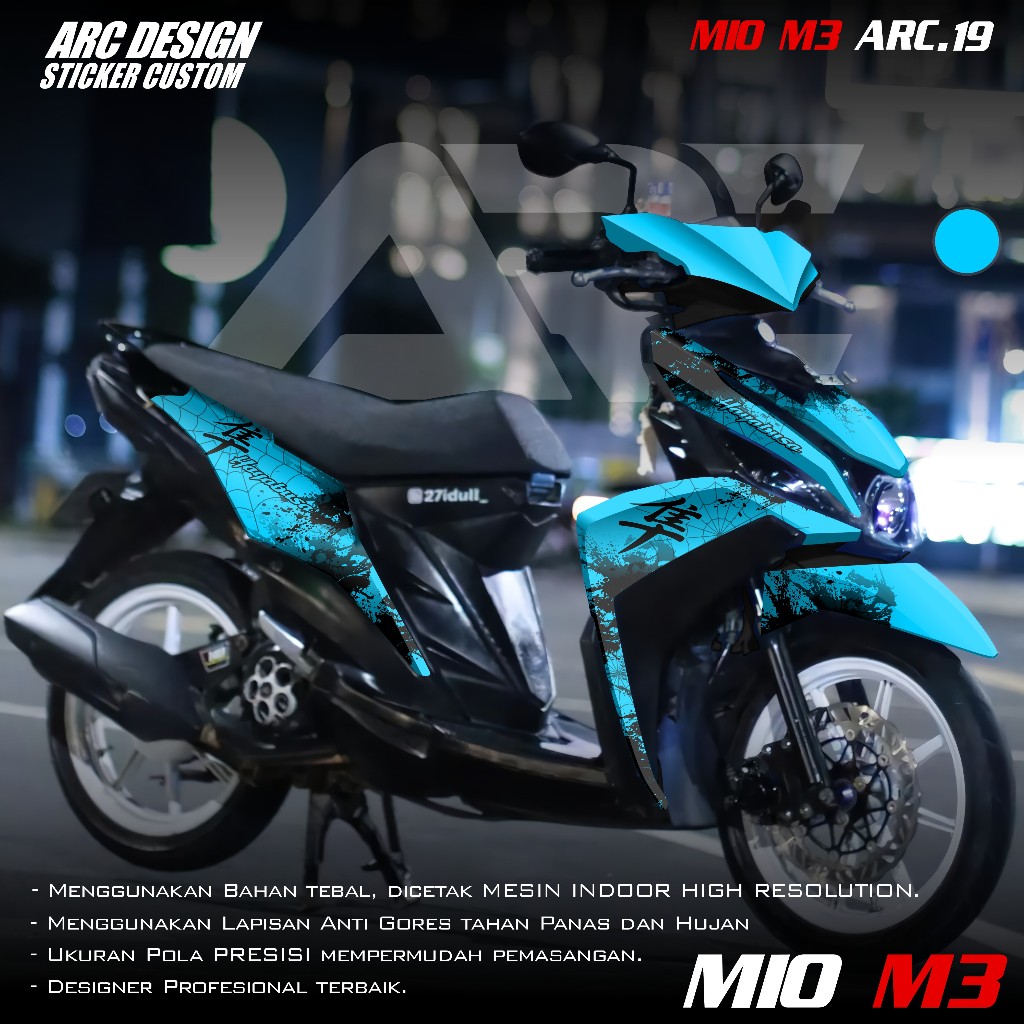 (COD PROMO) TERBARU Decal Sticker Yamaha Mio M3 125 Full body - Stiker Skotlet Variasi Modifikasi MI