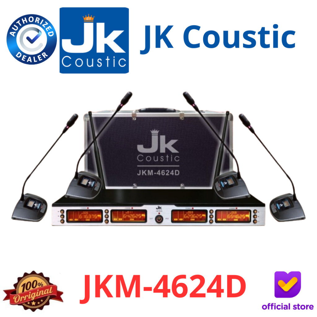 JK Coustic JKM4624D 4-Channel Microphone Wireless Conference JK Coustic JKM-4624D Mic Meja