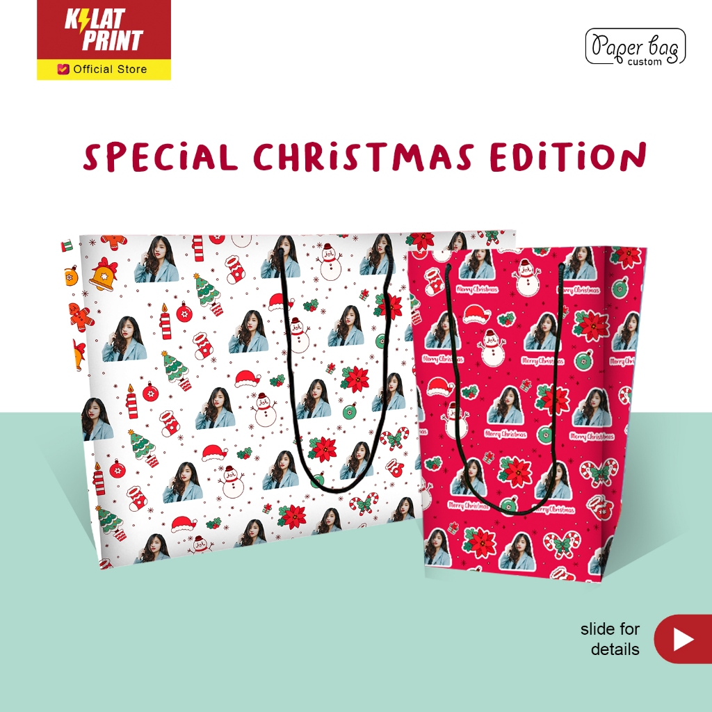 

Paper Bag Custom Kado Natal Foto Paperbag Special Christmas