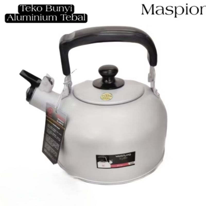 Maspion Teko Bunyi Maspion Original /Cecet Air Teko Siul Alumunium Tebal Silona