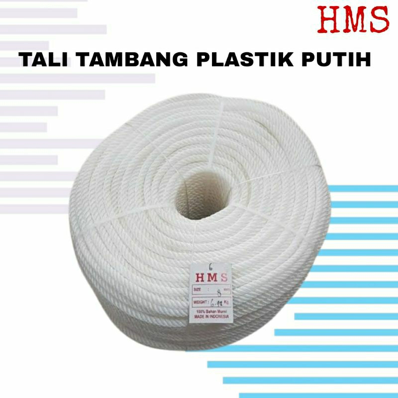 TALI TAMBANG PLASTIK 8MM (METERAN PER 1 METER) TALI TAMBANG