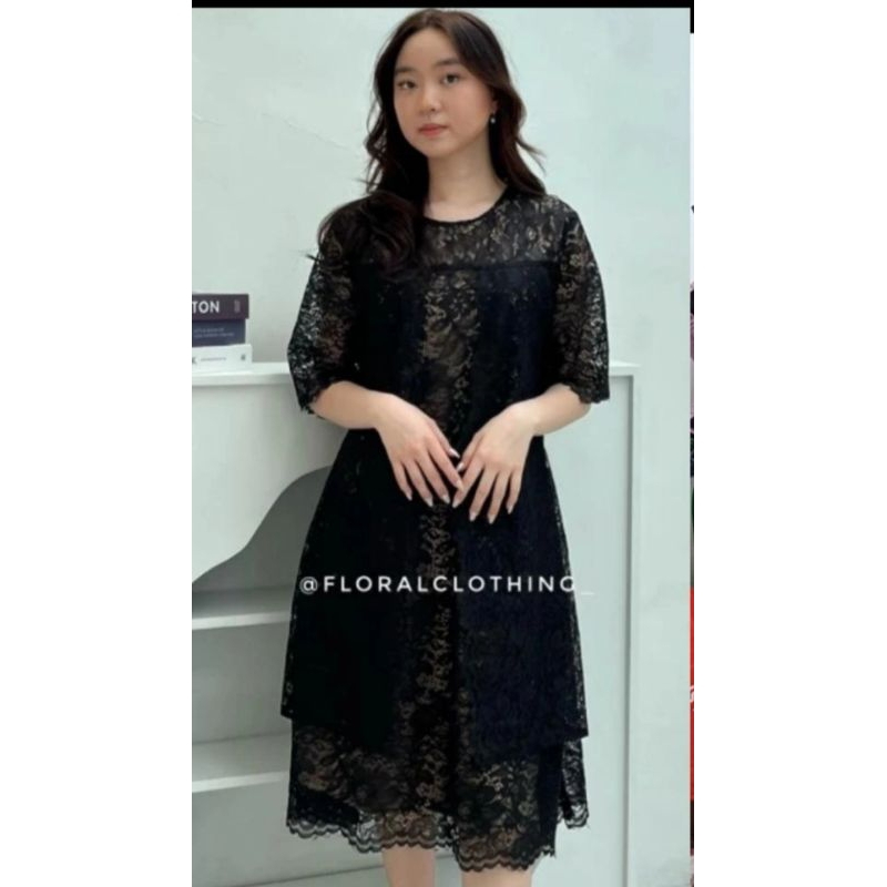 Dress Brukat Wisuda/kondangan/pesta/date/main/couple