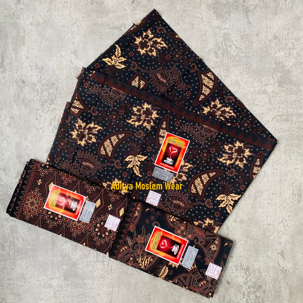 Kain Jarik Batik Panjang Brown Coffee Cap Cent Batik Seserahan Pengantin