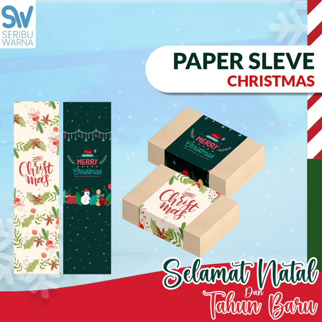 

Cetak Paper Sleve Natal / Paper Belt Christmas /Paper Belt Natal / Hampers Natal / Label Box Custom / Paper Kraft