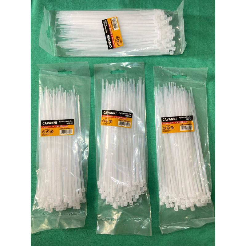 

(100pcs) Cable Ties Putih Tebal 3,6x200mm CAVANNI/POPEYE
