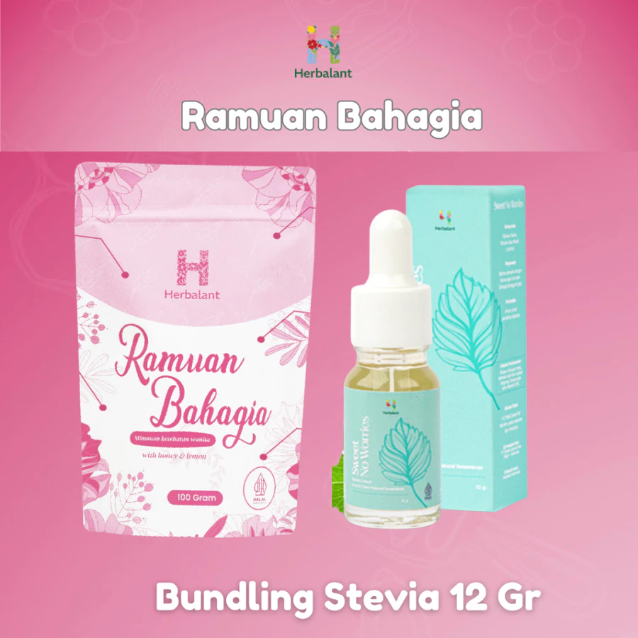 

Paket Hemat 1 Pcs Herbalant Ramuan Bahagia + 1 Stevia Pemanis Sweetener Alami non sugar 6 gr
