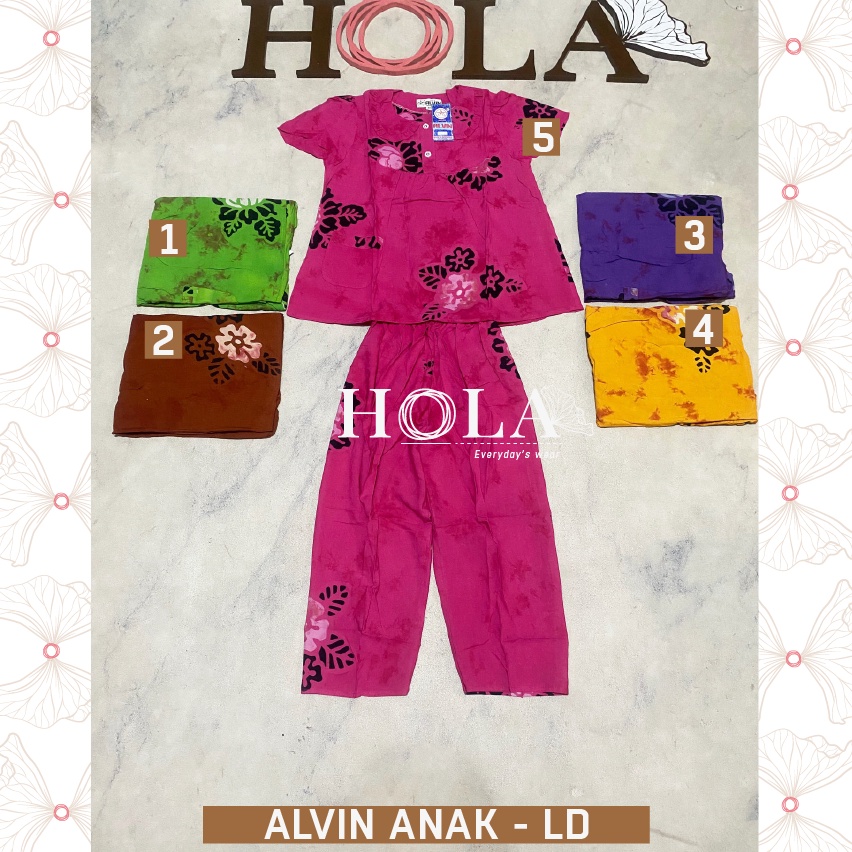 KODE P34U HOLAFASH  Setelan Cp Alvin Anak Setelan batik anak Baju Tidur Anak Tanggung Baju anak adem