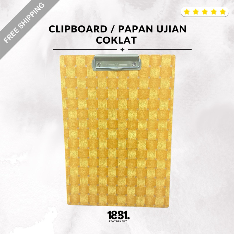 

Papan Ujian / Clipboard Coklat Cocok Untuk Sekolah (PCS)