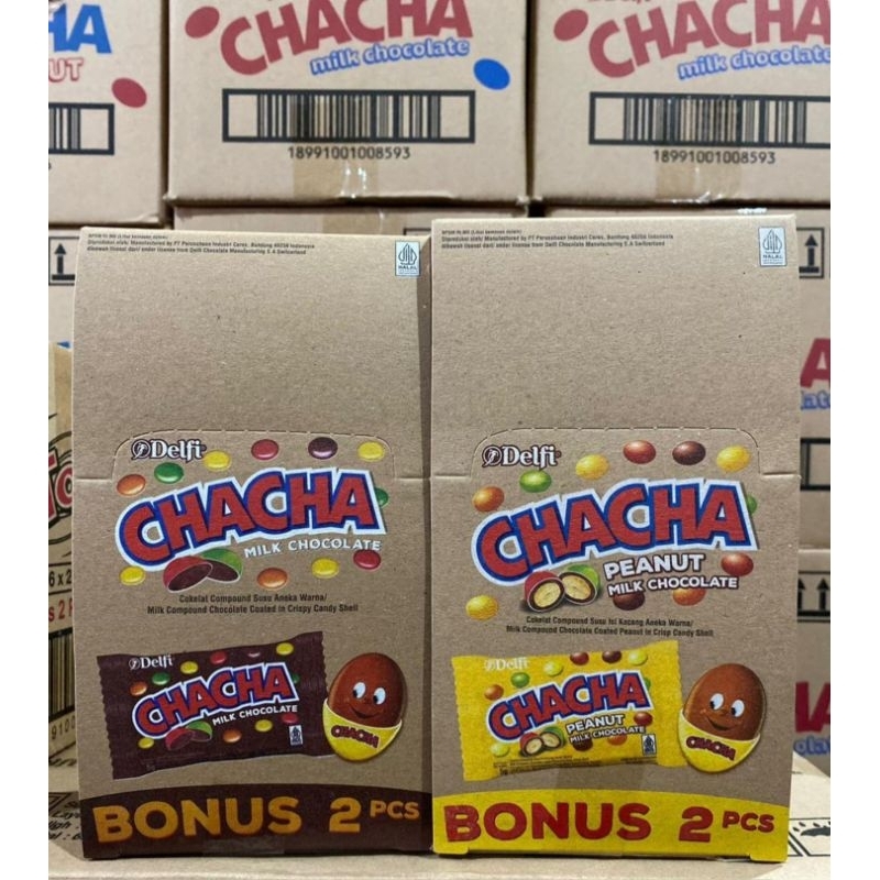 

DELFI CHACHA MILK PEANUT 1 BOX ISI 20PC FREE 2PC