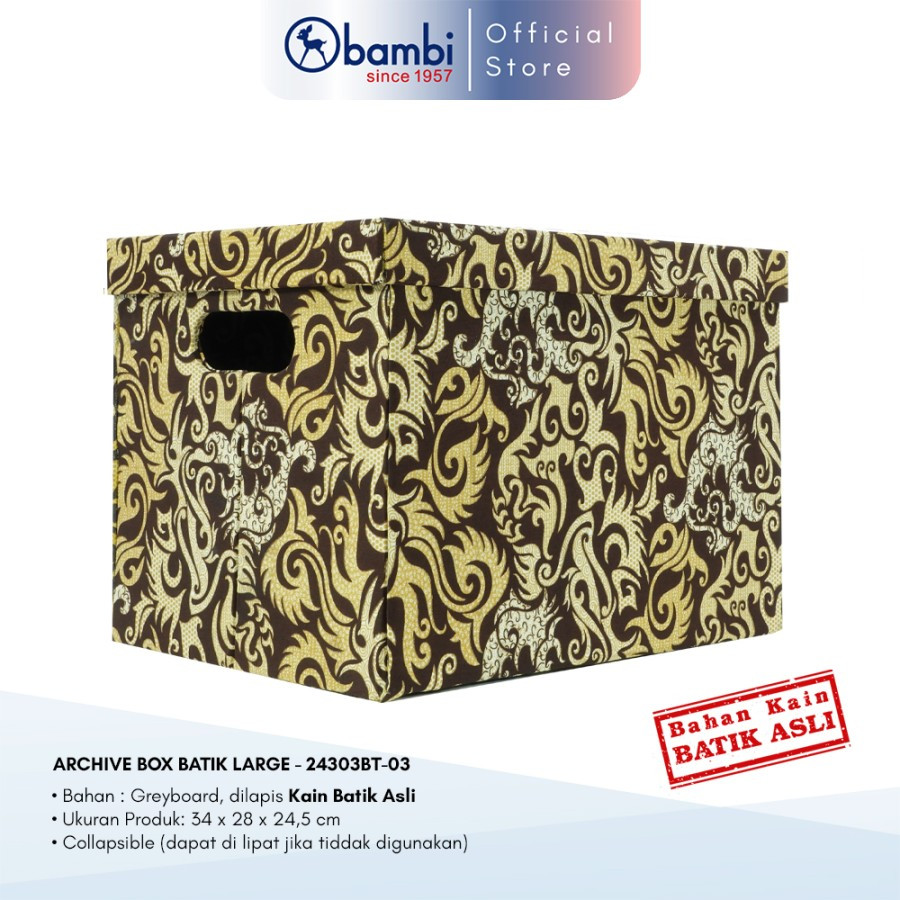 

Bambi Gift Box / Kotak Kado / Archive Box Batik Motif Dayak - 24303BT