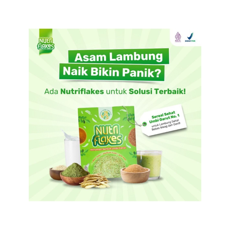 

NUTRIFLAKES SEREAL UMBI GARUT UNTUK ASAM LAMBUNG MAGH MASALAH PENCERNAAN ANTI BODI