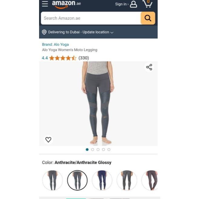 [Preloved - ALO Sportwear] Legging Yoga/ Gym Alo List Transparan