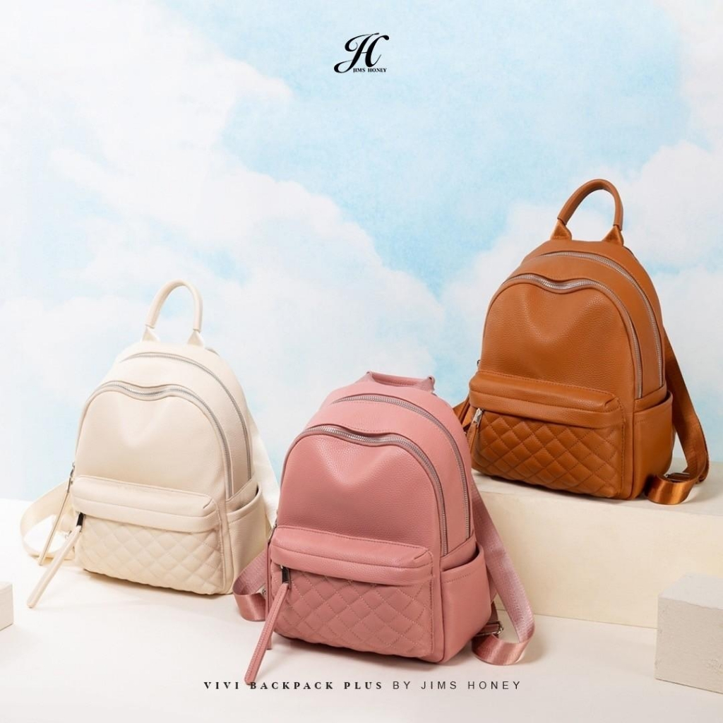 JIMS HONEY VIVI PLUS BACKPACK Tas Ransel Wanita Cewek Jimshoney Trendy Elegan