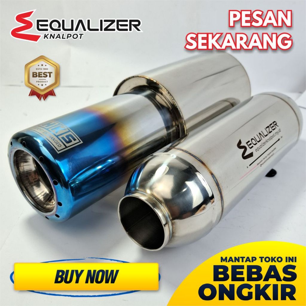 Knalpot Mobil Racing Mobil HKS Gronel Blue + Resonator Kapsul Equalizer Brio ,  Avanza ,  Sigra ,  R