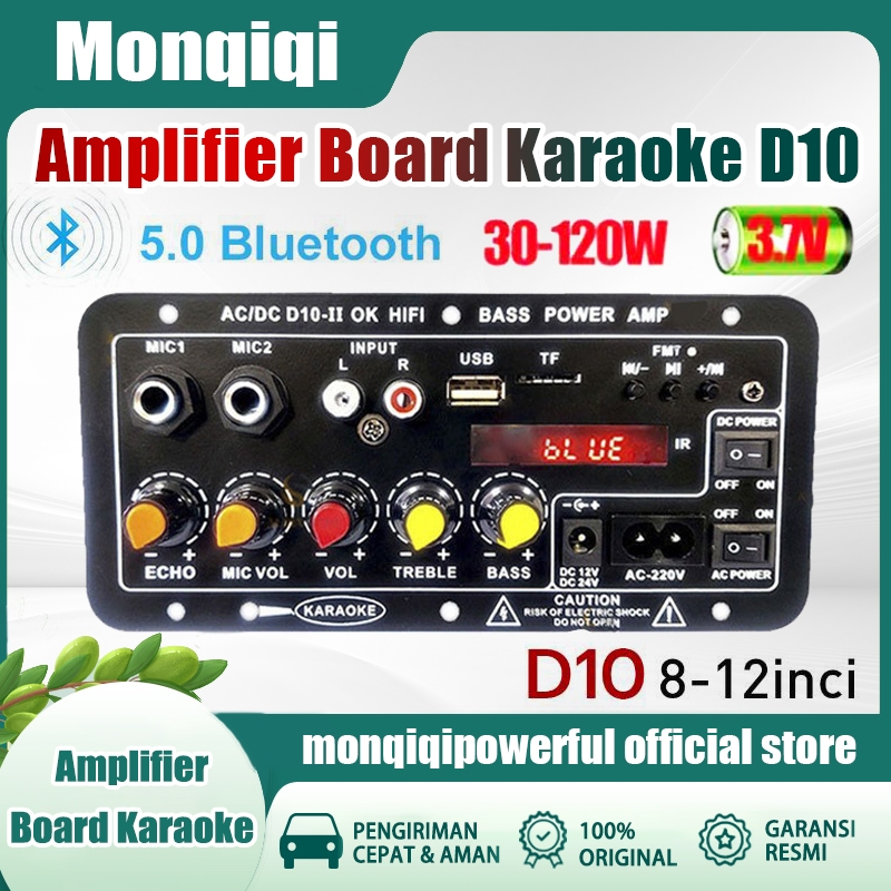 Monqiqi Amplifier Board Karaoke D10 30-120W Bluetooth 5.0 Amplifier Bluetooth Amplifier Board