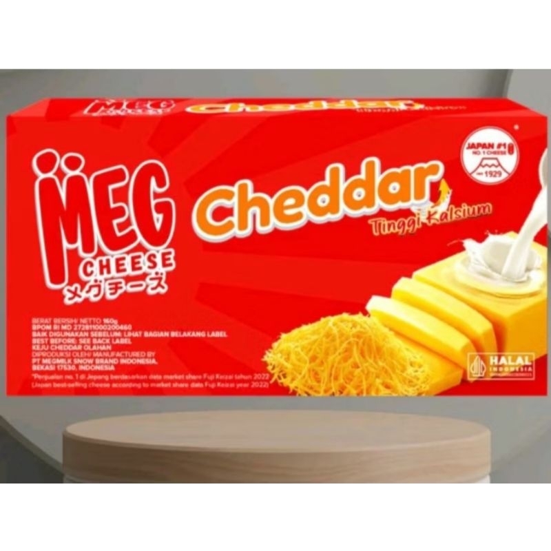 

keju MEG cheddar 160gr kemasan baru termurah