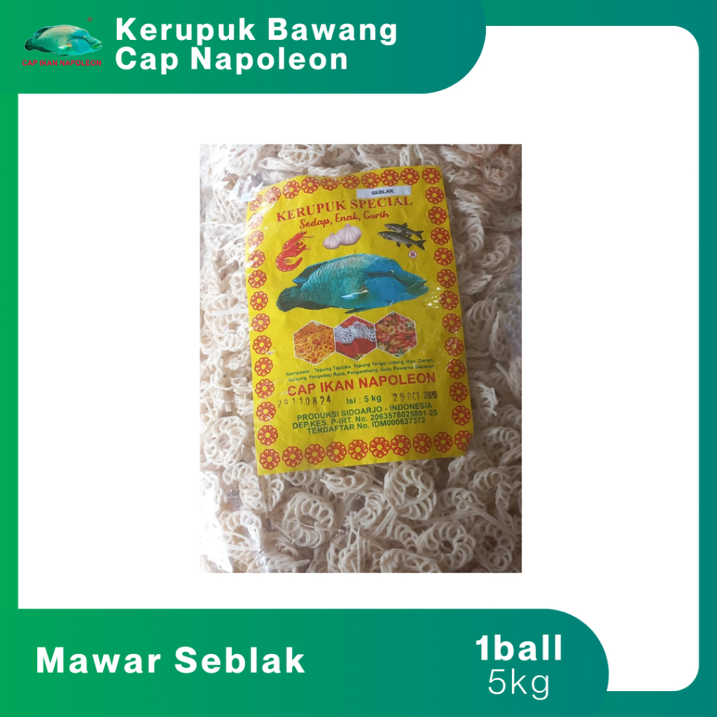 

Kerupuk Mawar mini putih 5kg 1ball