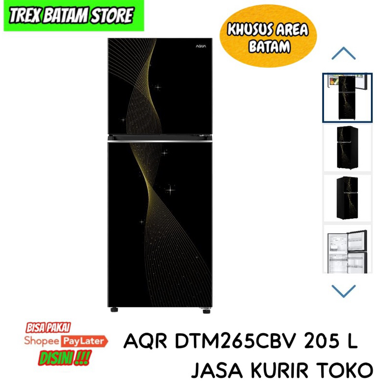 KULKAS AQUA 2 PINTU MOTIF AQR DTM 265 CBV 205 L GARANSI RESMI [ BATAM - KURIR TOKO ]