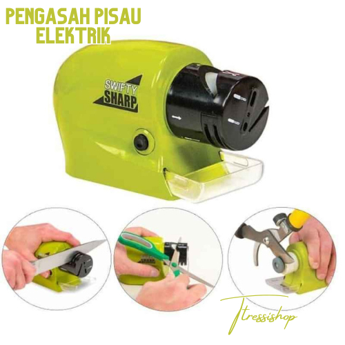 Pengasah Pisau Elektrik Penajam Pisau Gunting Dapur Obeng Serbaguna Pengasah Pisau Listrik