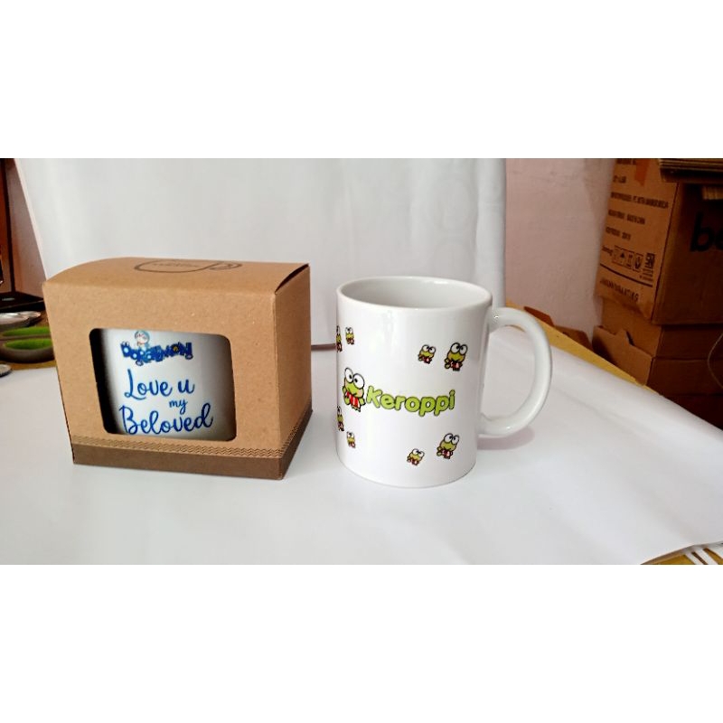 [Gift Padang] Mug Keramik Custom/ event/ Grosir/ Hadiah wisuda/ sempro/ ulang tahun/Keroppi Mug Beru