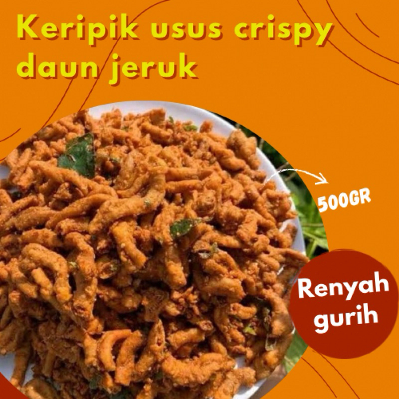 

USUS KRISPY PEDAS CHILI OIL DAUN JERUK 1/4KG -1/2KG- 1KG