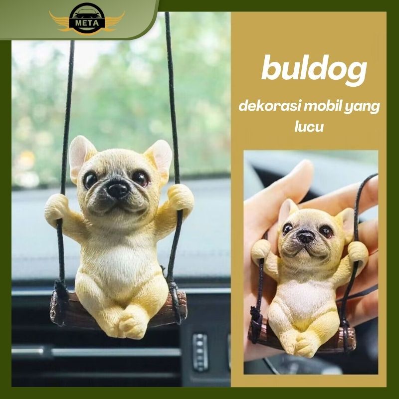 BULDOG Hiasan Gantung Mobil Hiasan Dashboard Mobil Lucu Hiasan Dashboard Mobil Estetik