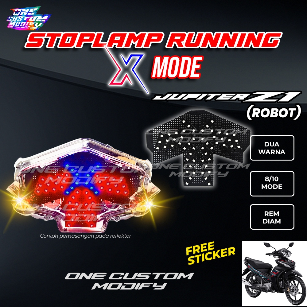 Stoplamp Running X Mode Jupiter Z1 Lampu Rem LED Motor Variasi One Custom Modify