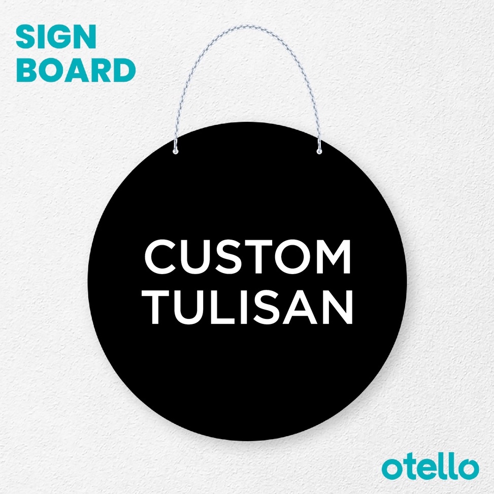 

KODE F46T Otello Sign Custom Tulisan Signage Board Acrylic Papan Gantung Label Akrilik Rantai Petunjuk Toko Modern Minimalist Kafe Restoran Kantor Gedung Cafe