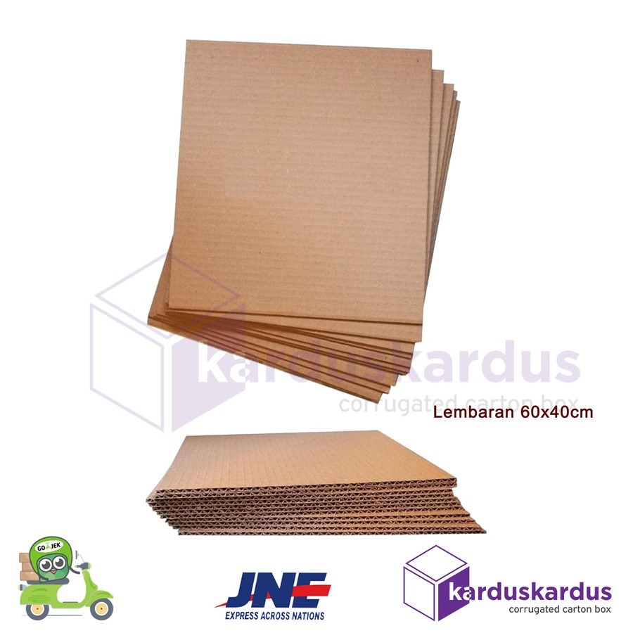 

KARDUS KARTON LEMBARAN 60 x 40 E / FLUTE POLOS BARU