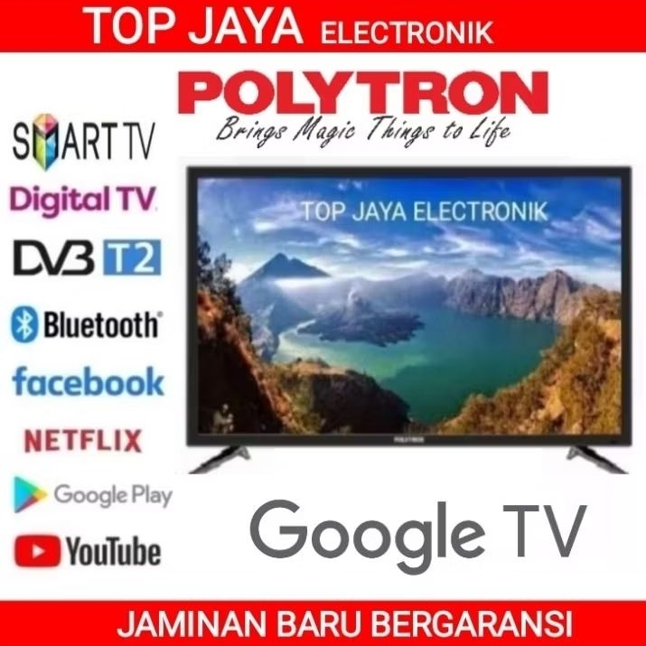 TV ANDROID POLYTRON 32 INCH/TV ANDROID 32 INCH POLYTRON GOOGLE SMART TV DIGITAL TV BARU BERGARANSI R