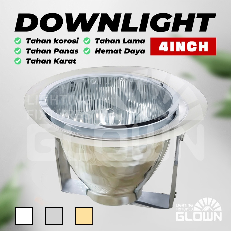 Downlight outbow 4 inch Kap Lampu Downlight Fitting Plafon Downlight Lampu