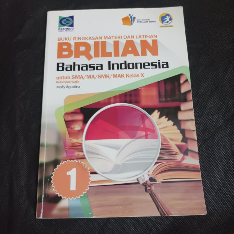 Brilian Bahasa Indonesia Grafindo SMA kelas 1/10/X Kelompok Wajib (buku bekas original)