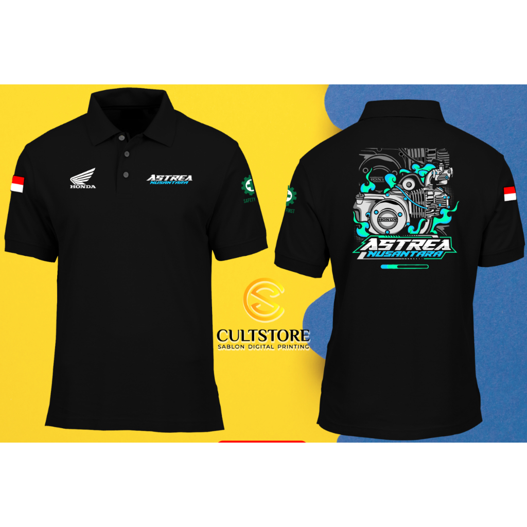 KAOS POLO HONDA ASTREA NUSANTARA INDONESIA