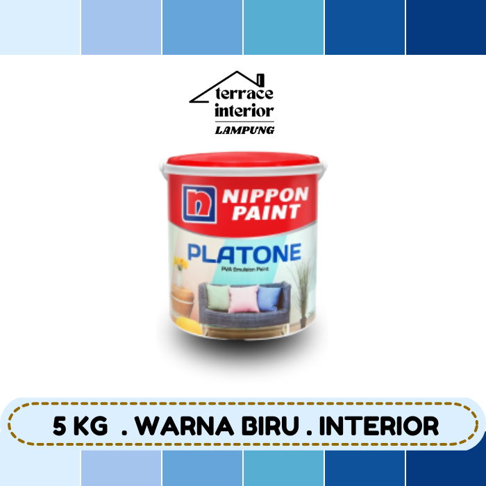 Cat Tembok Interior Nippon Paint Platone Warna Biru 5 KG