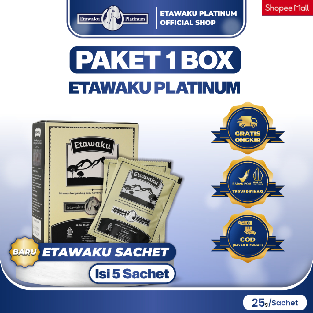 

Etawaku Platinum Sachet - Susu Etawa Murni