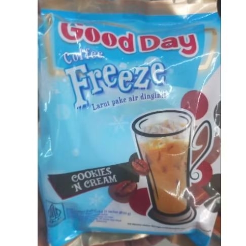 

good day coffee freeze cookies N cream 1renteng 10sachet.