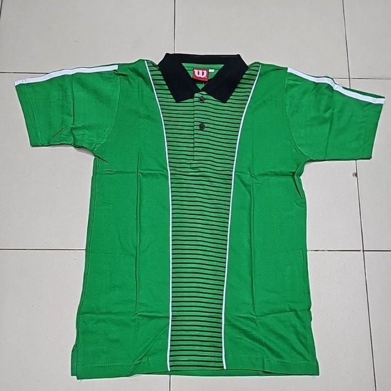 KAOS OLAHRAGA / BAJU SERAGAM OLAHRAGA CK200 KATUN LEMBUT WARNA HIJAU FUJI KOMBINASI HITAM