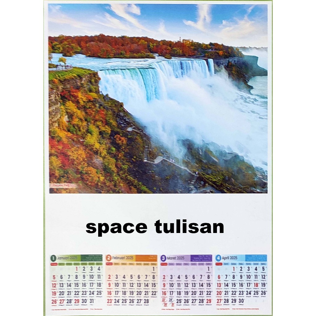 

Cetak Kalender 2025 Gambar Air Terjun Tipe 3 Halaman atau Caturwulan, Harga Tertera Min Order 50