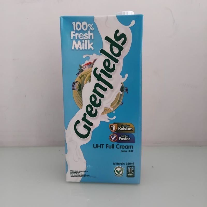 

Susu UHT Full Cream Greenfields 950ml / Ultra Milk 1000ml 1Lt